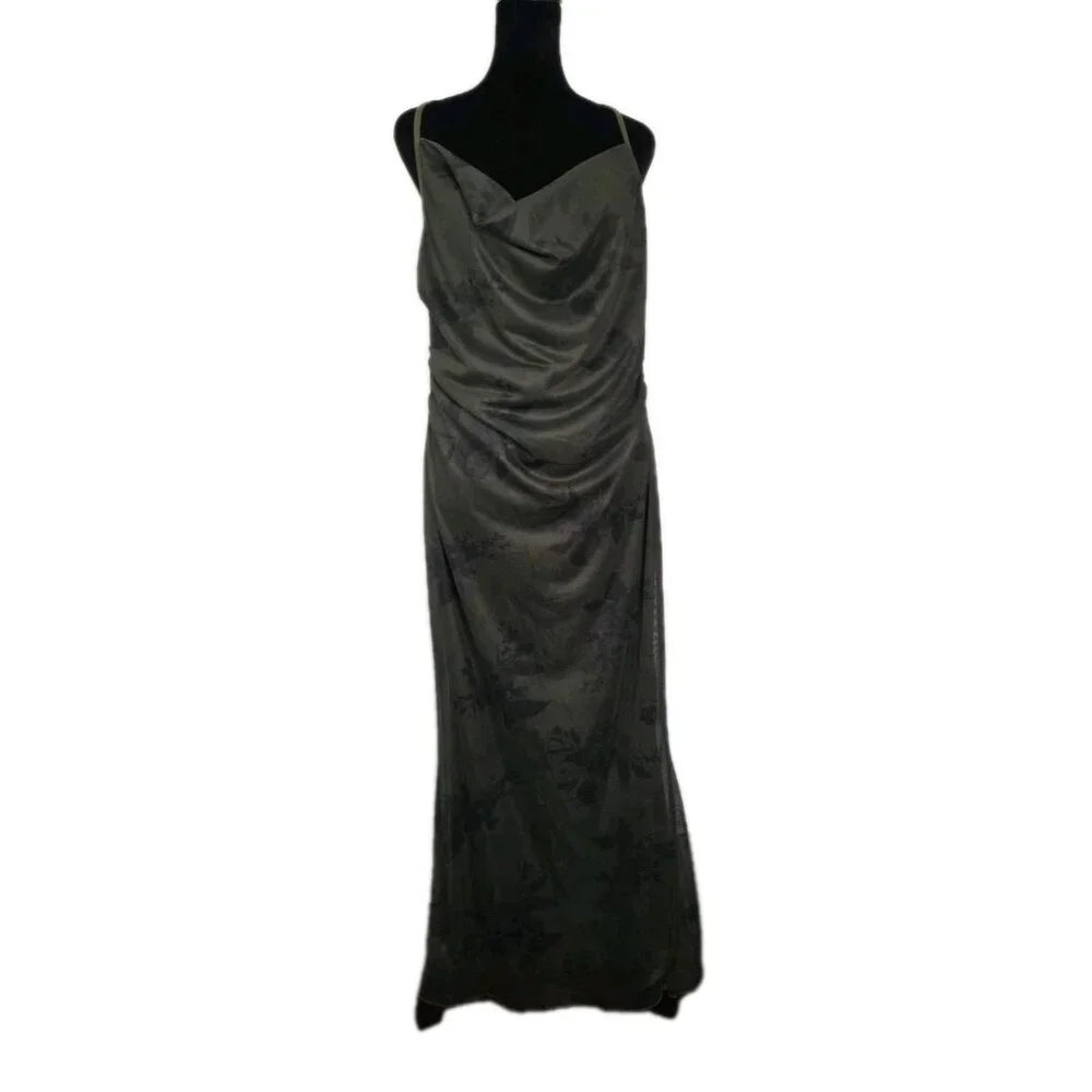 Romwe NWT Dress Fairycore Whims goth Green Black Mesh Cami Slip Small XL - Picture 2 of 8